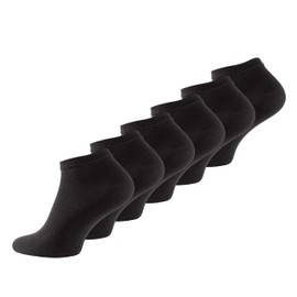 Bamboo Socks for Women, 6 Pairs, Soft, Breathable, Casual and Formal Calf Socks, Joyful Colours, 6 x White, 35-40, 6x Black