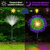 Tujoe 4 Pack Valentine's Day Solar Firework Lights Decorations Garden
