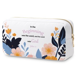 Christian Gifts for Women Faith Inspirational Religious Makeup Bag Spiritual Gifts Bible Verse Prayers Cosmetic Bag Religious Gifts Scripture Gifts Valentines Day Birthday Gift for Friend Travel Pouch