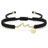 Sistble Inspirational Gifts for Women Wave Bracelet with H Initial