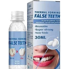 Dentaduras Temporales Kit de Reparación de Dentaduras, Dentaduras Decorativas para Halloween al Aire Libre, Atención Dental de Emergencia,.