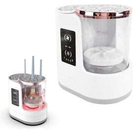 Limpiador de Brochas de Maquillaje Eléctrico, Vista Clara, Temporizador de 850RPM, Máquina Secadora para Artistas de Maquillaje