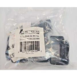 Fortress 5 Packs of 6 New Fortress Versai Gloss Black Fence Post End Brackets 30 Brackets