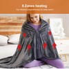 Oversized Heated Wearable Blanket with Zipper & USB Plug in