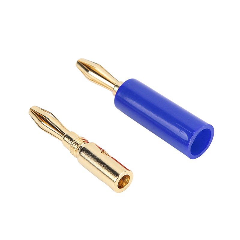 10PCS Banana Plugs 4mm Audio Jack Connector Solderless Six Blade