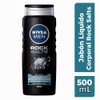 NIVEA MEN Jabón Líquido Corporal Rock Satls (500 ml) jabón
