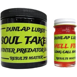 Dunlalp Dunlap Winter Bait Lure Bundle Soul Taker 8oz + Hellfire 1oz Trapping Supplies