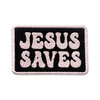 Parche bordado religioso cristiano de Jesús Saves, versículo bíblico para