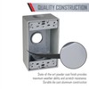 TayMac SB375S Weatherproof Box, 1-Gang, (3) 3/4-Inch Outlets, Gray