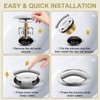Yaseingoo Chrome Bathtub Drain Stopper, Solid Brass Tip-Toe Bath Tub