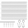 Curtain Hooks for Track, 100 Pcs Metal Curtain Hooks Hanging
