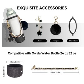 AMUSEPROFI Water Bottle Handle Strap Compatible for Owala Accessories Compatible for Owala Boot Compatible for Owala Charms- Convenient, Stylish & Durable Hydration Solution for On-the-Go 24oz 32oz