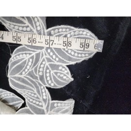 10yds 08671 Bridal Lace 6" Ivory Botanical #0094