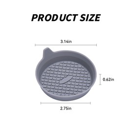 Couslcd 4 Pack Car Cup Coasters, Silicone Insert Recessed Car Cup Holder Coasters, Waterproof Non-Slip Sift-Proof Car Cup Mats, Universal Car Interior Accessories (Gray)