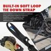 MOTO4U Auto Retractable Ratchet Straps 2-Pack | 1” x 10ft