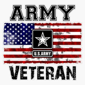 US Army Veteran Window Bumper Sticker Decal 5"