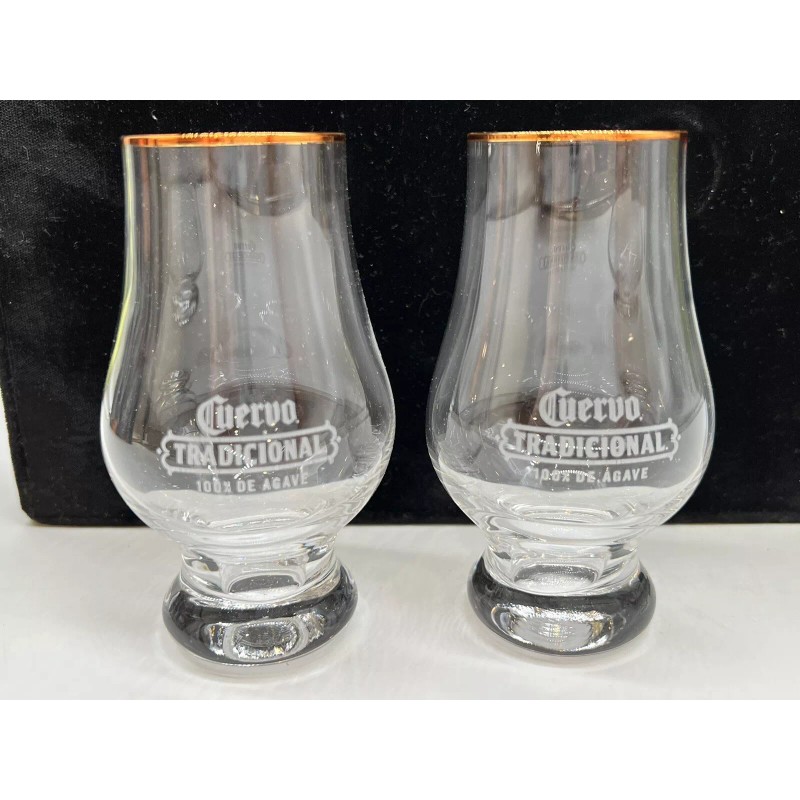 Jose Cuervo 2 Cuervo Tradicional Tequila Glencairn Glasses Perfect for