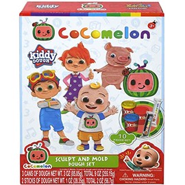Creative Kids Cocomelon Kiddy Dough Sculpt and Mold Modelling Compound Set with Moulds
