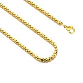 Necklace for Men, Stainless Steel Necklace for Women Teen, Womens Mens Chain Necklace Jewelry, Ideal Gift for Birthdays, Graduation, Anniversaries, Christmas- Gold