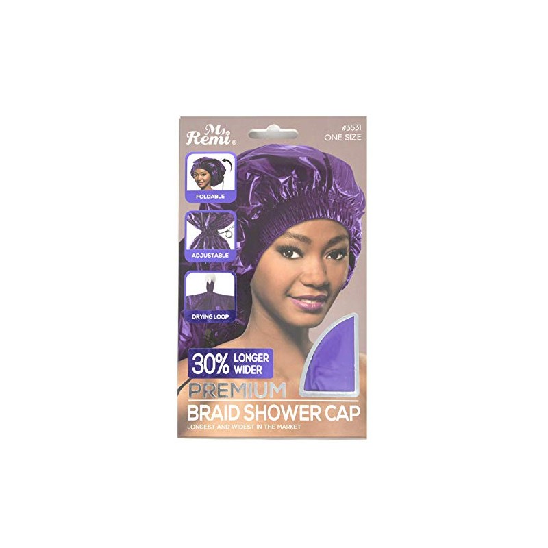 Annie - Ms. Remi Premium Gorra de ducha trenzada ajustable
