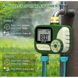 GMR Hose Timers for Watering, Sprinkler Timer Outdoor with Brass Inlet, Water...