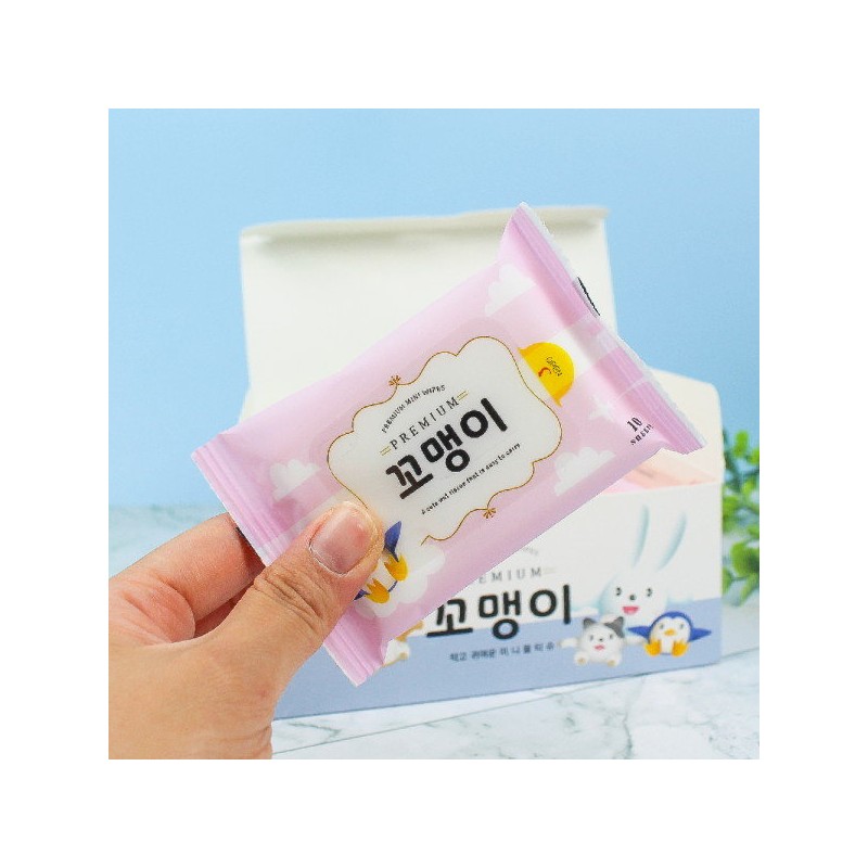Portable mini kid wet wipes 10 sheets x 30 pcs