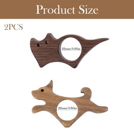 2 Pcs Book Page Holder, Thumb Book Page Holder, Walnut Wood Reading Accessories, Perfect for Home, Beach, Study Room, School, Ideal Gifts for Book Lovers and Readers, Cat and Dog Design