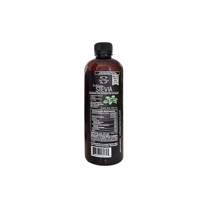 Stevia Líquida Villa Santerra 500ml Para Food Service, Rendimiento para
