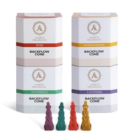 Aakriti Incense Cones Natural Handwork Backflow Waterfall Incense Rose, Sandalwood, Patchouli & Lavender Fragrance, Backflow Incense cones for Meditation, Aromatherapy & Yoga -100 pcs (Square Pyramid)