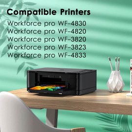 822XL Remanufactured Ink Cartridges Replacement for Epson 822XL Ink Cartridges 822 822 XL for Workforce Pro WF-3820 WF-3823 WF-4820 WF-4830 WF4833 Printer (2 Black Cyan Magenta Yellow, 5 Pack)