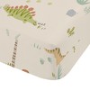 Catherine Lansfield Sleepy Dino Double Fitted Sheet Green