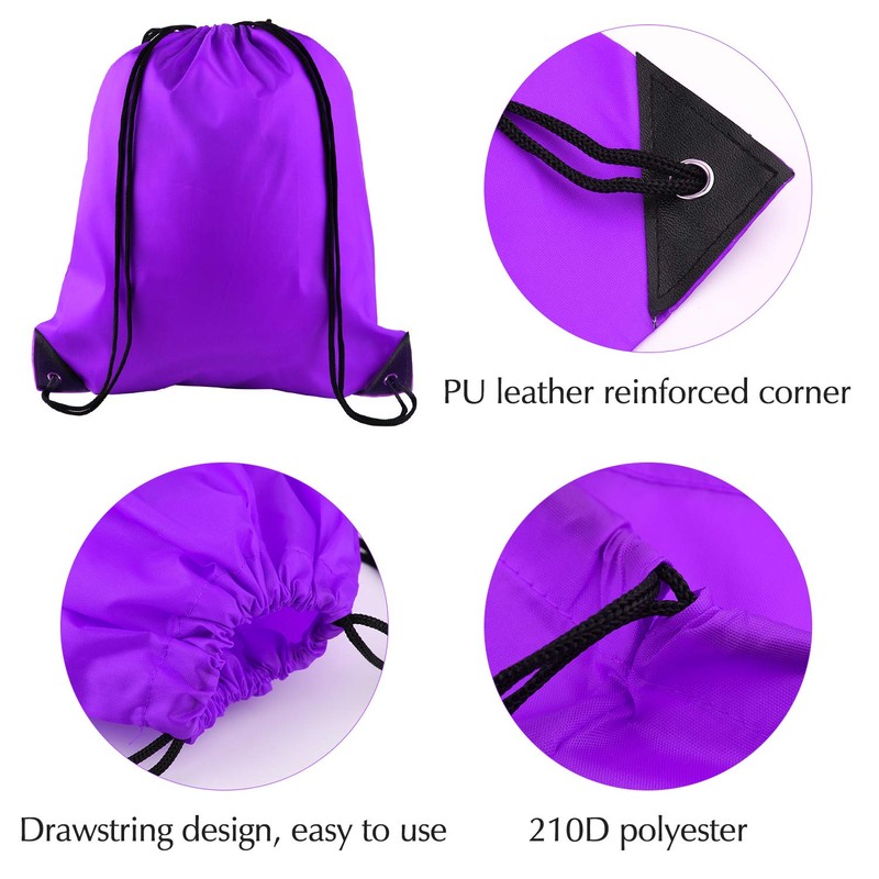 KUUQA 2Pcs Drawstring Backpack Bags Sports Cinch Sack String Backpack