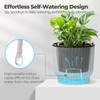 T4U 4 Inch Plant Pots Self Watering, 6 Pack African
