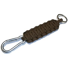 RedVex King Cobra Style Carabiner Key Fob/Keychain - Steel Carabiner - (Qty1) - Choose Your Color and Size (12 inches, Coyote Brown)
