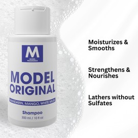 Model Original Gourmand Shampoo | Mango, Mandarin, and White Musk | Sulfate Free & Hydrating Shampoo | All Hair Types | Clean, Shiny, Healthy Hair