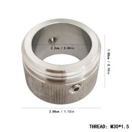 Stainless Steel Heating Valve Adapter, 4 Pieces Thermostat Head Adapter with Strips, Radiator Thermostat Heating Thermostat Adapter Radiator Valve RA Adapter to M30 x 1.5 with Hex Key