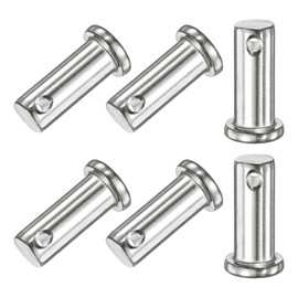 M METERXITY 6-Pack Single Hole Clevis Pins, M10 x 20mm 304 Stainless Steel Flat Head Clevis Pins for Mechanical Linkage/Fixed Parts/Ship Rigging, Link Hinge Pin Reusable