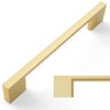 Amerdeco 10 Pack Brushed Gold Cabinet Pulls 5 Inch(128MM) Hole