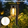 Mancra Solar Pathway Lights Outdoor, 10 Pack Metal & Glass