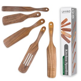 5 Pieces Spurtle Set , Cooking Utensils Kitchen , wooden Spatula , Kitchen Tool Set , Wooden spoons , Kitchen Utensils Set Wood , Serving Utensils , spurtle porridge stirrer .