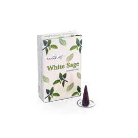 Stamford White Sage Incense Cones-12 Packs x 15 cones, Bamboo, 7x15x23 cm