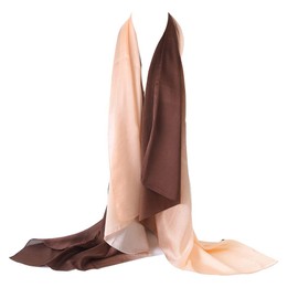 Bellonesc Silk Scarf 100% silk Long Lightweight Sunscreen Shawls for Women, Pink Coffee, One Size