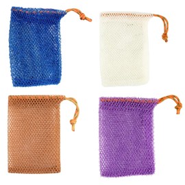 2 Piezas Bolsa para Jabón en Barra, Funda de Malla con Red de Nylon para Exfoliar