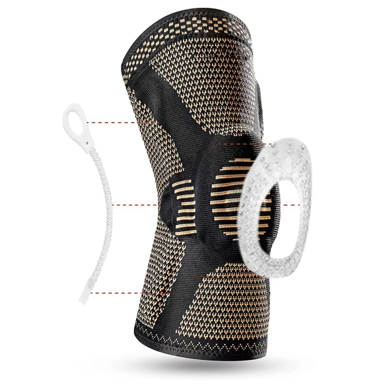 Toolzia Adjustable Orthopedic Knee Brace with Copper Nylon Support