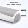 Inflatable Half Moon Pillow for Legs, Knees & Back -