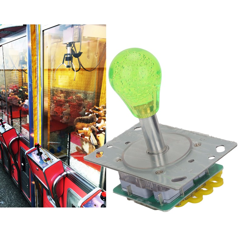 Arcade Joystick Kit Colorful 5 Pin Oval Crystal Fully Automatic