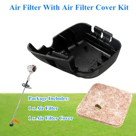 AILEETE Air Filter With Air Filter Cover for Stihl FS38 FS45 FS46 FS55 FS55R FS55RC KM55 KM55R HL45 HS45 FC55 Brushcutters & Trimmers, Replaces 4140 124 2800, 4140 141 0501, 4140 141 0502
