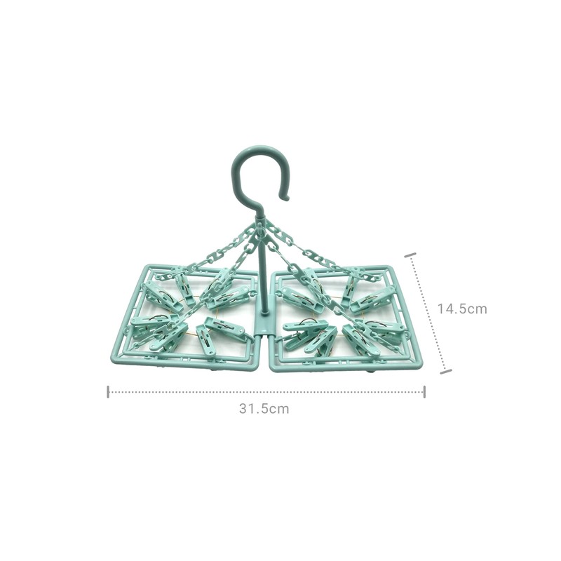 Foldable Plastic Peg Airer – 16 Pegs – For Drying
