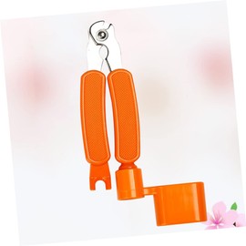 Totority Multiple Use Aluminum Alloy Guitar String Winder Tool Peg Winder Bridge Pin Puller and Cutter for Guitar Bass Mandolin and More Orange