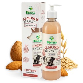 BIOMAA Shampoo Natural´s para Perros con Extracto de Avena y Aceite de Almendras – Ayuda con la Picazón, Hidrata la Piel y Suaviza el Pelaje – Ideal para Todo Tipo de Piel – 17.6oz/500mL